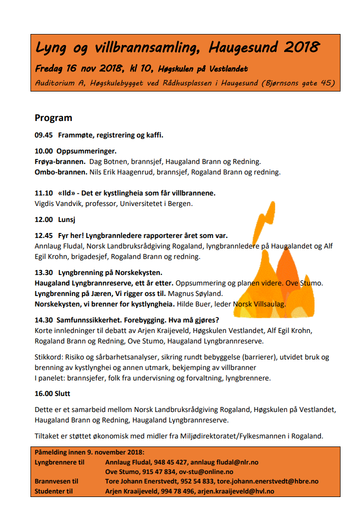 Fagdag om lyng- og villbrannsamling i Haugesund