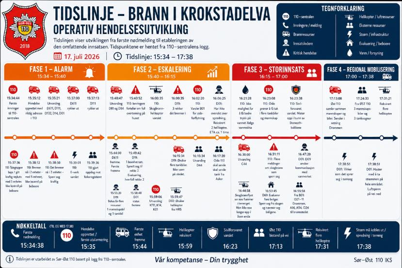 Tidslinje fra Sør-Øst 110 IKS.